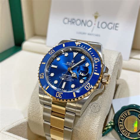 rolex submariner blue gold|Rolex Submariner Date 126613lb .